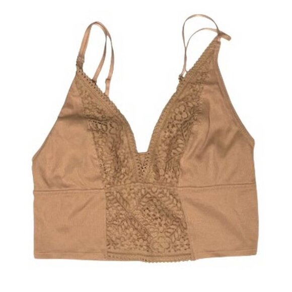 Aerie Superchill Cozy Lace Ribbed Bra Top SMALL D - Picture 3 of 10